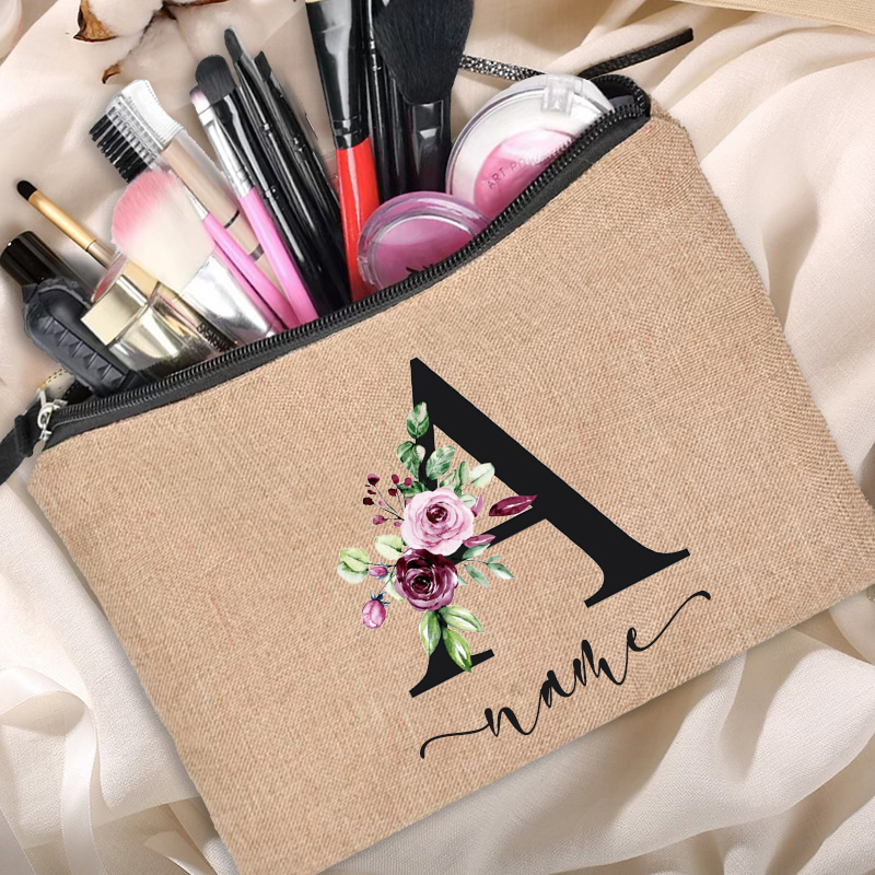 حقيبة ماكياج من الكتان مخصصة ش - مراجعة Beauty Makeup Names وسعره