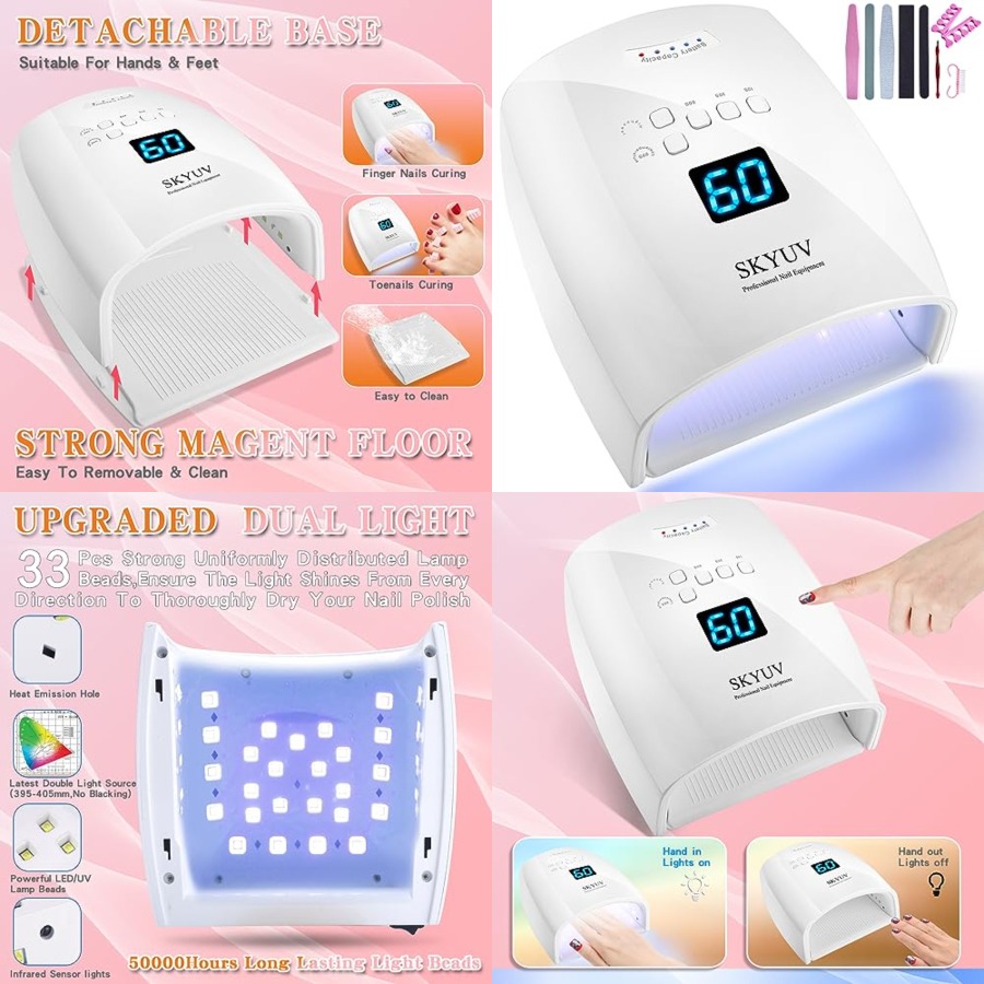مصباح أظافر LED قابل لإعادة ال - مراجعة Gel Nail Polish وسعره