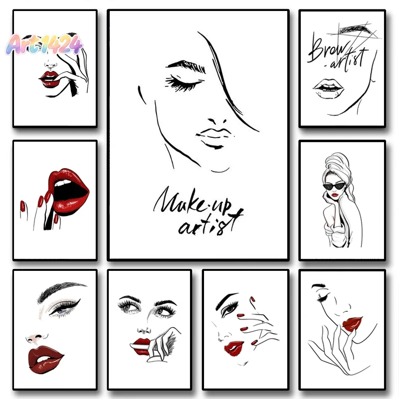ملصق مكياج أنيق، لوحة فنية جدا - مراجعة Makeup Is Beauty Quotes وسعره
