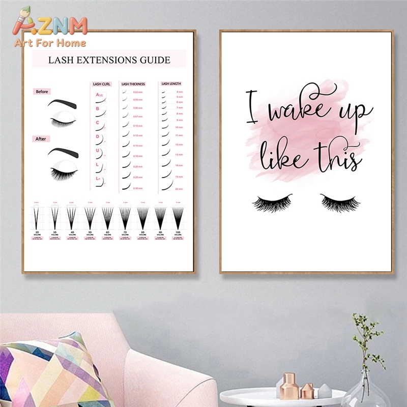 لوحة فنية جدارية من القماش لتع - مراجعة Makeup Is Beauty Quotes وسعره