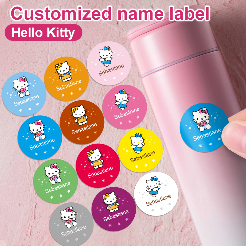 ملصقات اسم Hello Kitty المخصصة - مراجعة Beauty Makeup Names وسعره